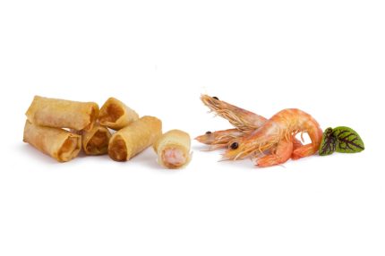 rollitos de langostino