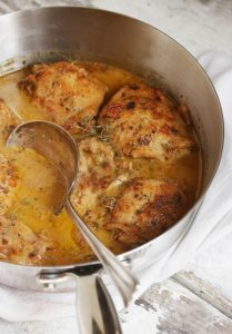 Pollo al coñac