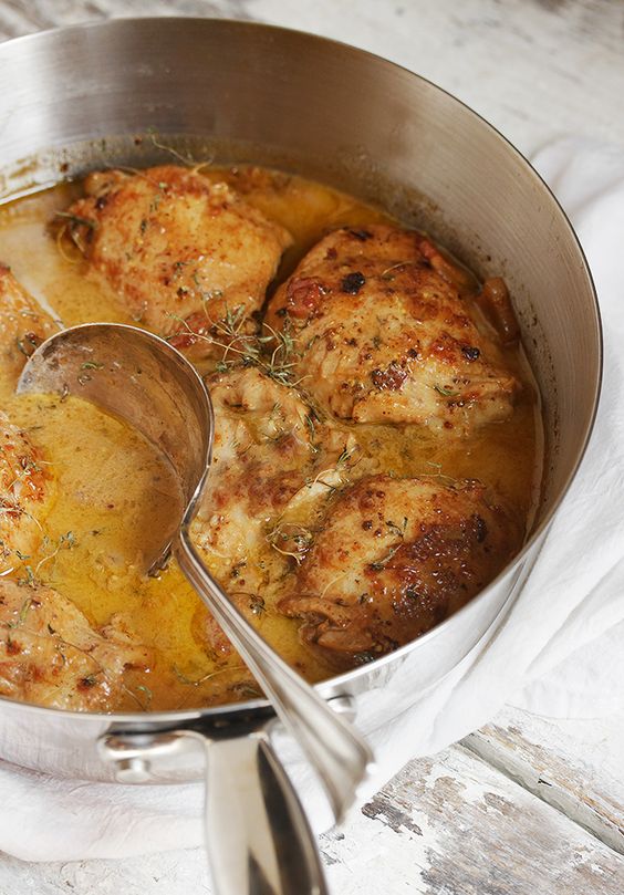 Pollo al coñac