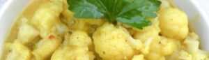 Receta de Coliflor con leche de coco y curry